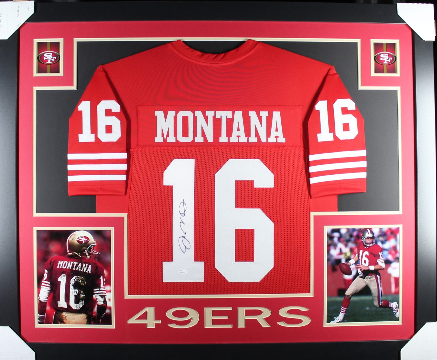 Joe Montana Signed Pro Style Framed Jersey (JSA COA)