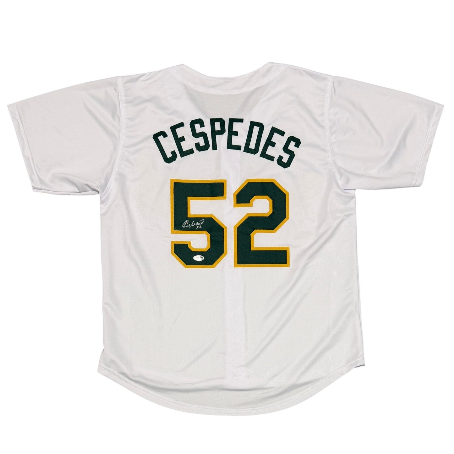 Yoenis Cespedes Signed Oakland Athletics Custom White Jersey (JSA COA)