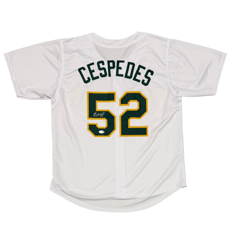 Yoenis Cespedes Signed Oakland Athletics Custom White Jersey (JSA COA)
