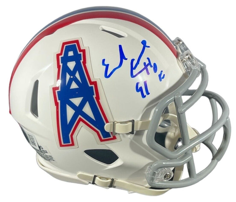 Earl Campbell Signed Houston Oilers Throwback Mini Helmet (HOF 91)
