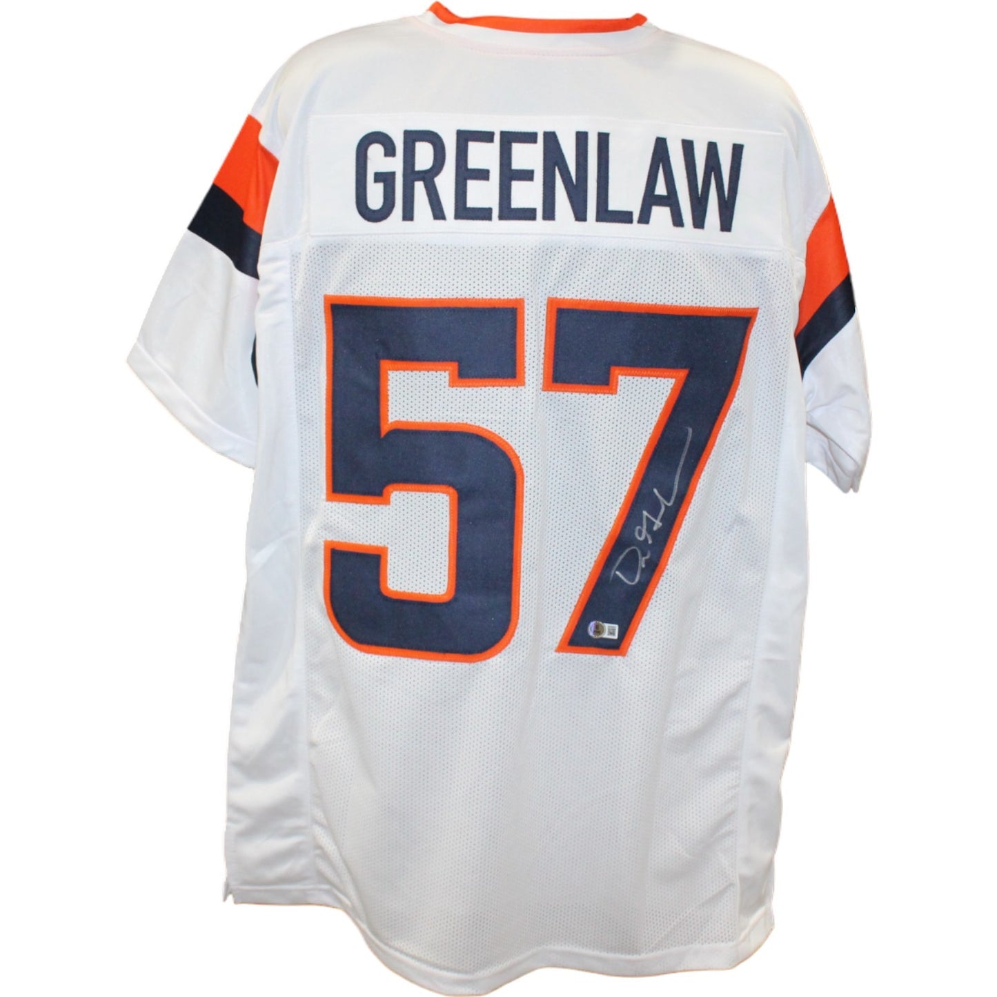 Dre Greenlaw Signed Pro Style Custom White Jersey XL