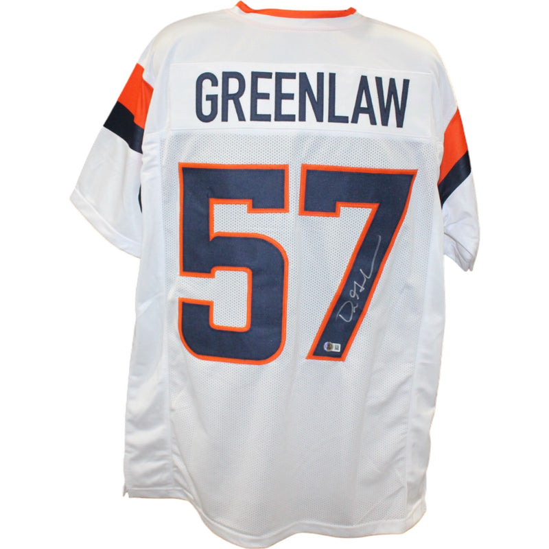 Dre Greenlaw Signed Pro Style Custom White Jersey XL