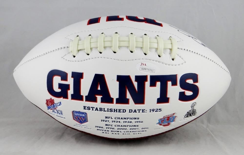 Evan Engram Autographed New York Giants Logo Football