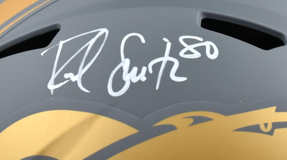 Rod Smith Signed Denver Broncos Full Size Slate Speed Helmet