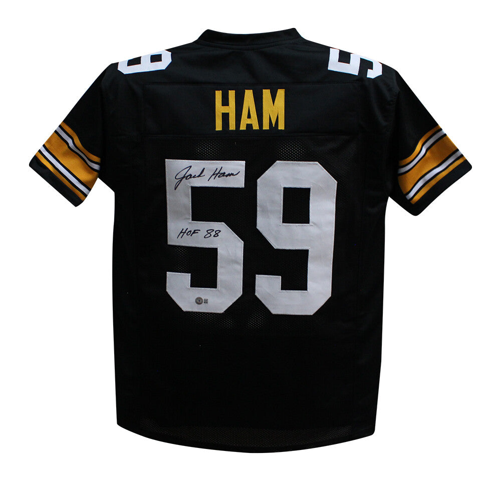 Jack Ham Pittsburgh Steelers Signed Custom Black Jersey Beckett BAS