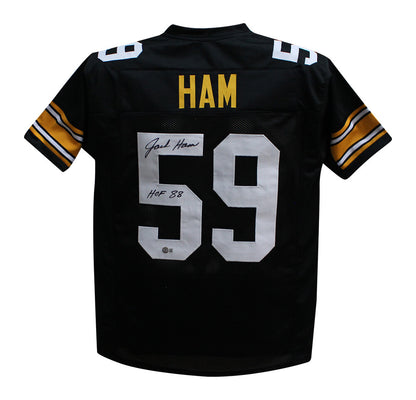 Jack Ham Pittsburgh Steelers Signed Custom Black Jersey Beckett BAS
