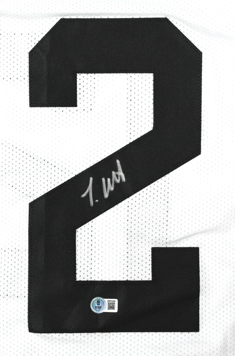 Travis Hunter Autographed Jacksonville Jaguars White Custom Jersey