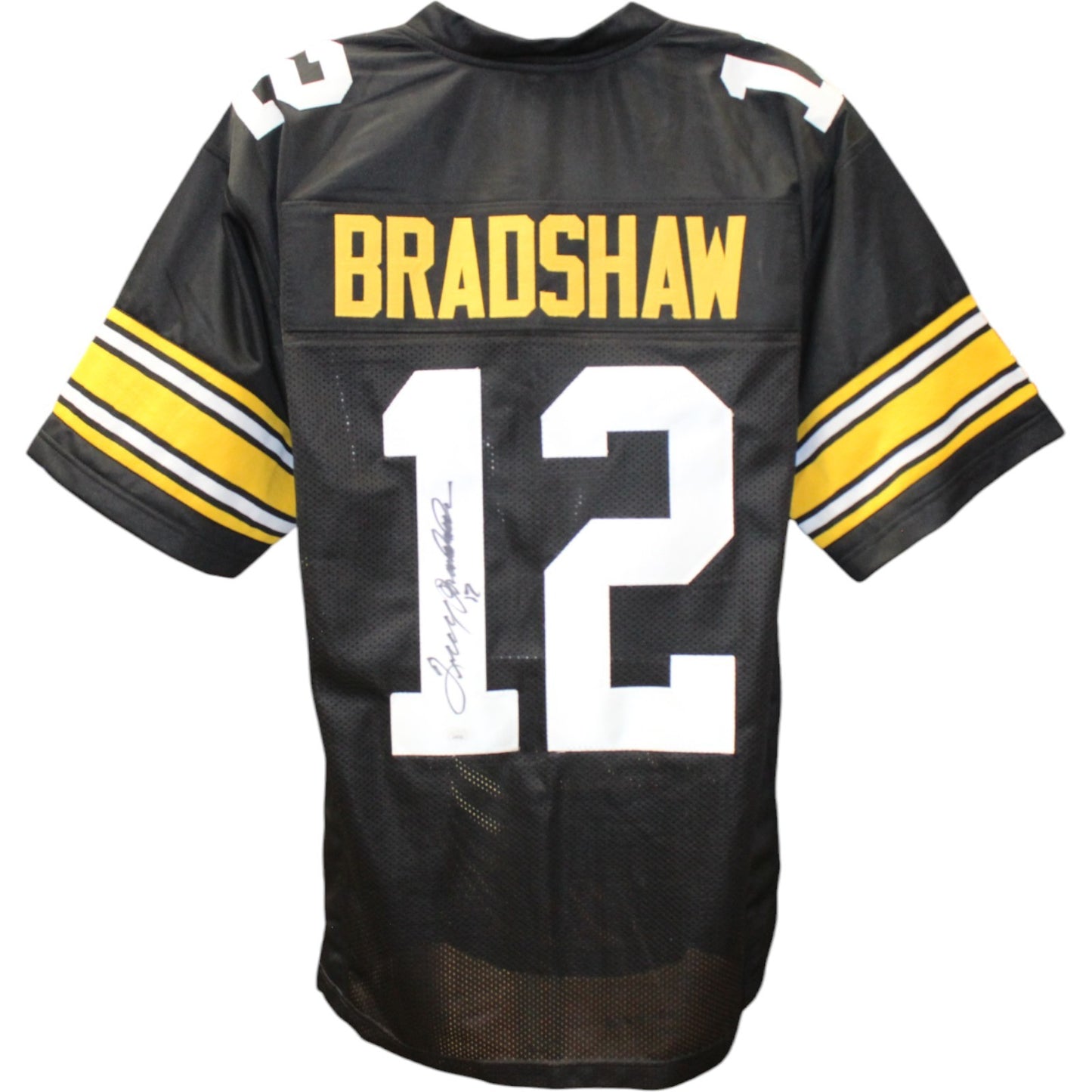 Terry Bradshaw Autographed Black Pro Style Football Jersey