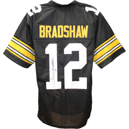 Terry Bradshaw Autographed Black Pro Style Football Jersey