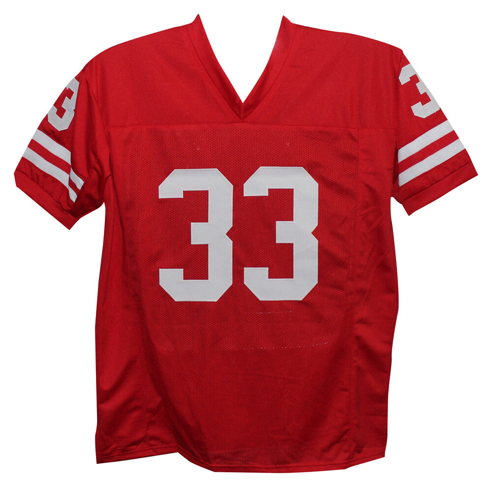 Ron Dayne Autographed Wisconsin Badgers Style Custom Jersey - 99H Inscription
