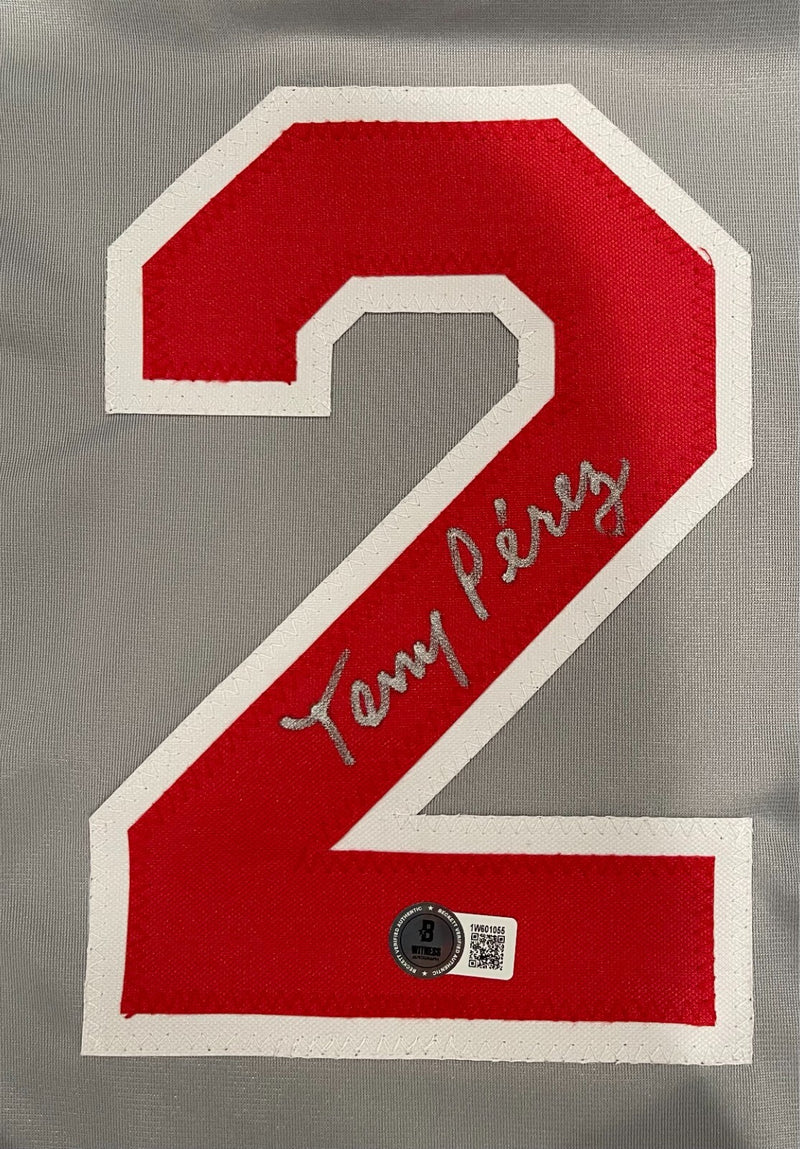 Tony Perez Cincinnati Reds Signed Custom Baseball Jersey Beckett COA