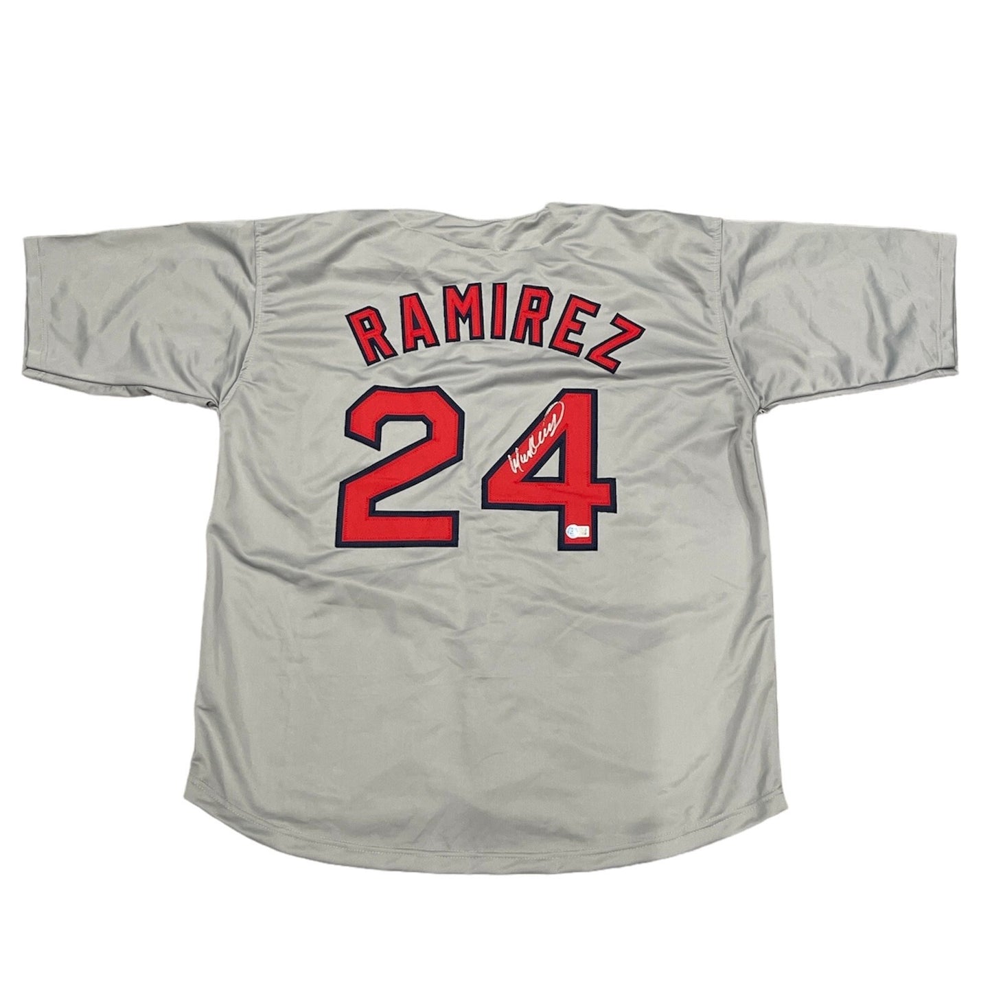 Manny Ramirez Autographed Custom Boston Red Sox Jersey (BAS COA)