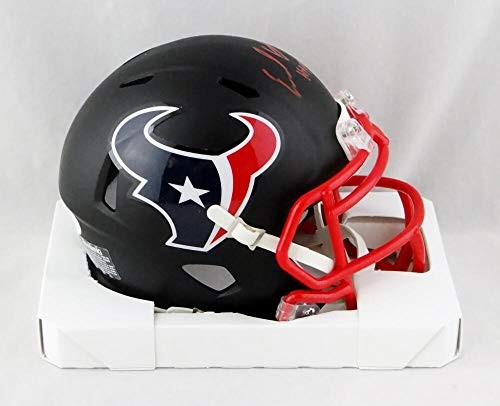 Earl Campbell Signed Houston Texans Flat Black Mini Helmet (HOF 91)