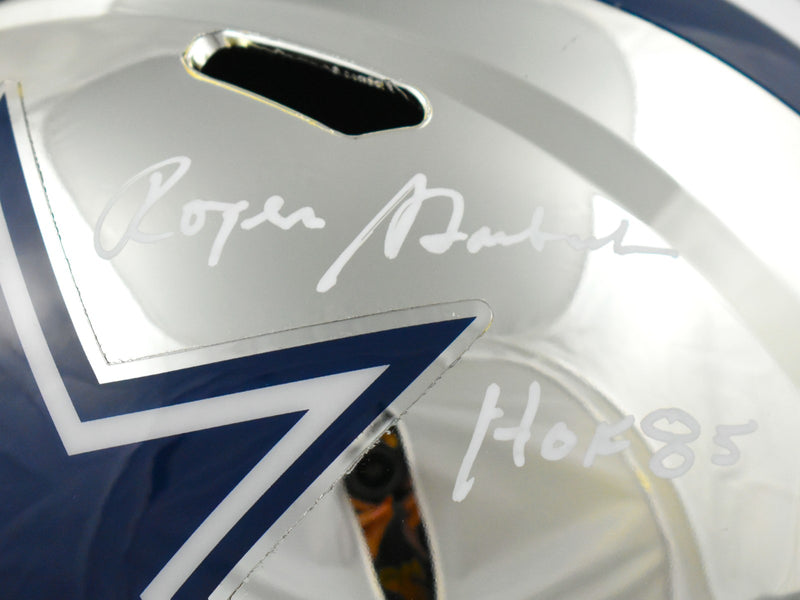 Roger Staubach Autographed Dallas Cowboys Full Size Chrome Speed Helmet