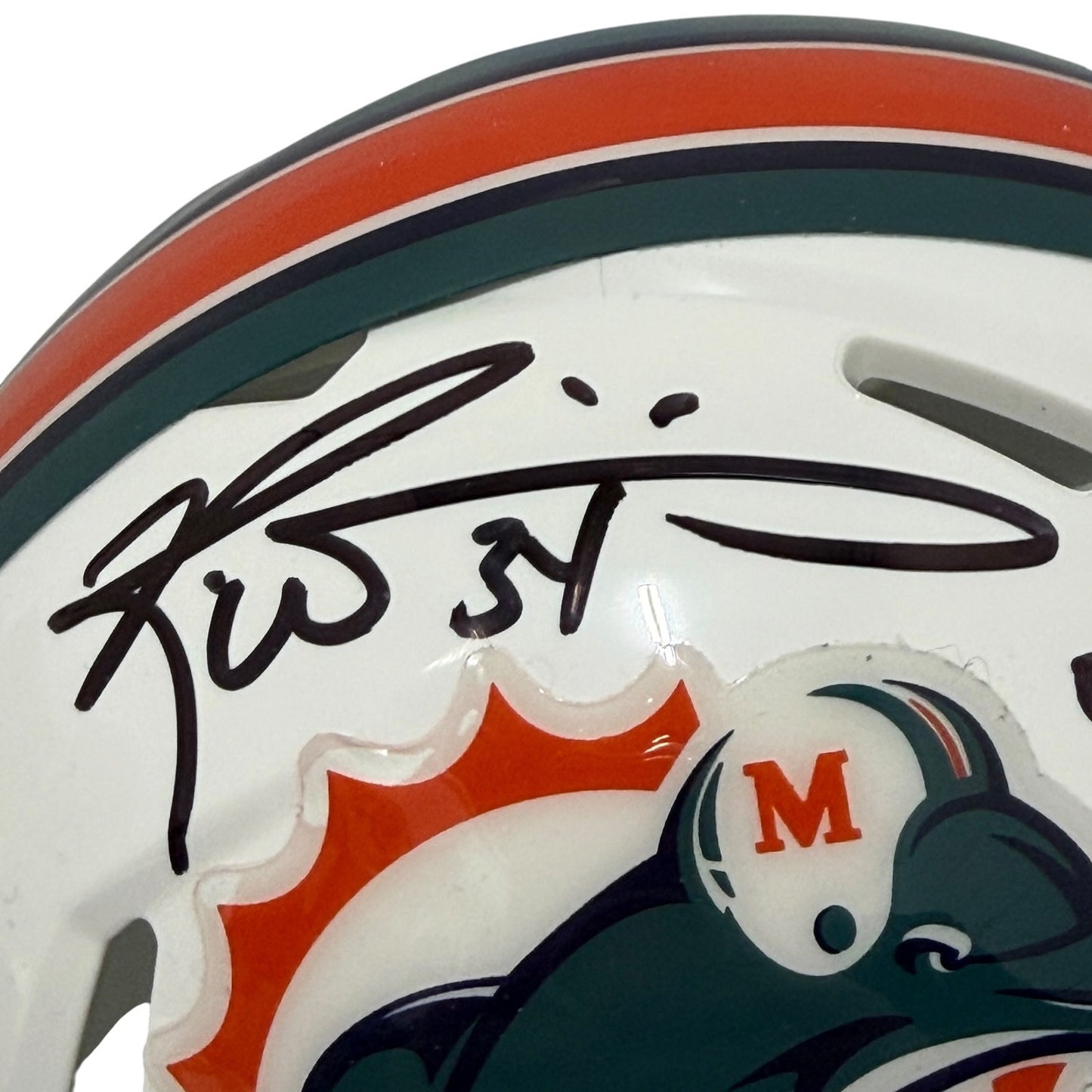 Ricky Williams Signed Miami Dolphins Throwback Mini Helmet 02 Rushing Leader JSA