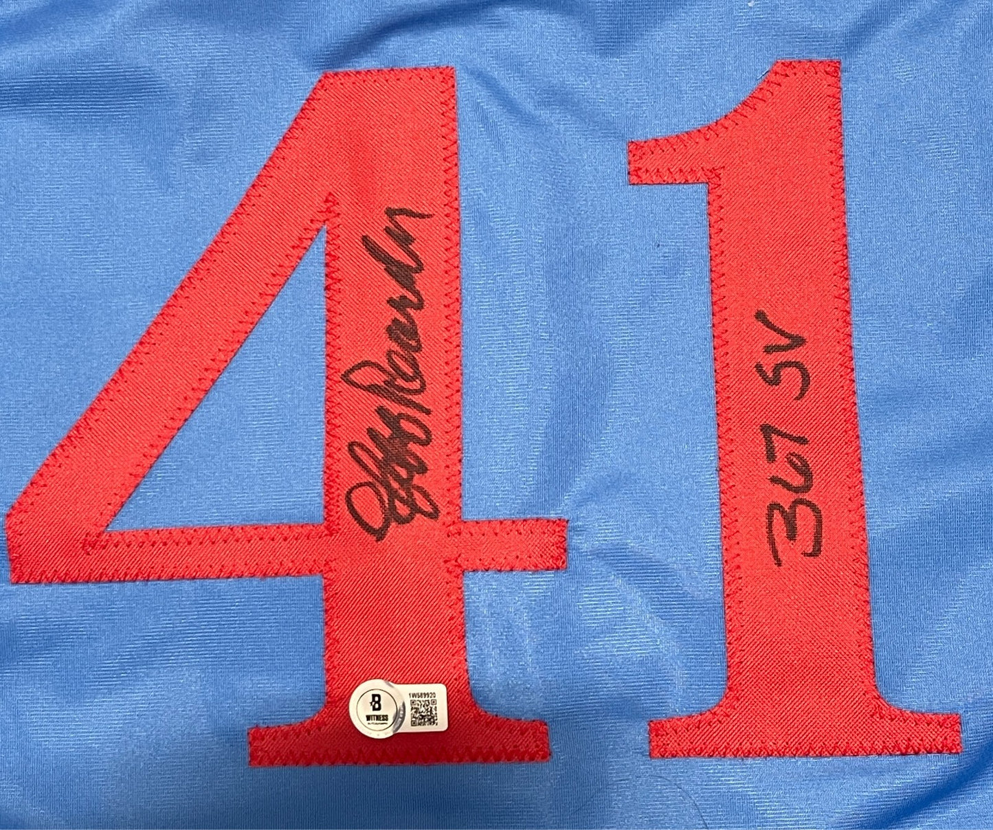 Jeff Reardon Signed Montreal Expos Custom Jersey (367 SV Inscription)