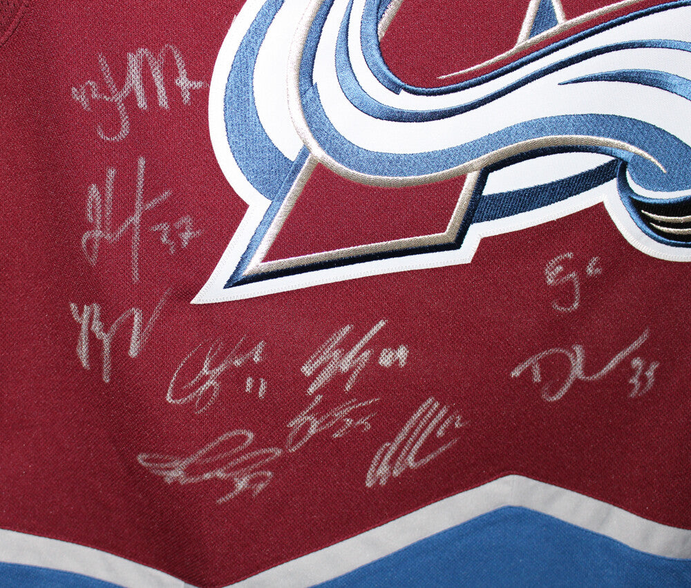 Colorado Avalanche Team Multi-Signed Burgundy Adidas Authentic Hockey Jersey