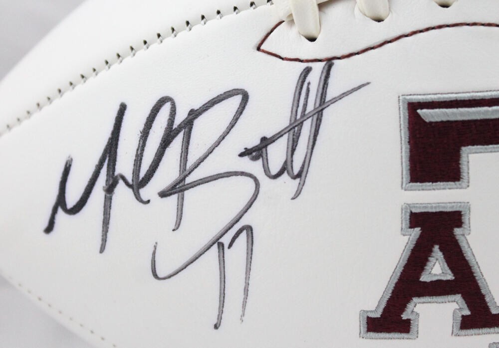 Michael Bennett Signed Texas A&M Aggies Logo Football
