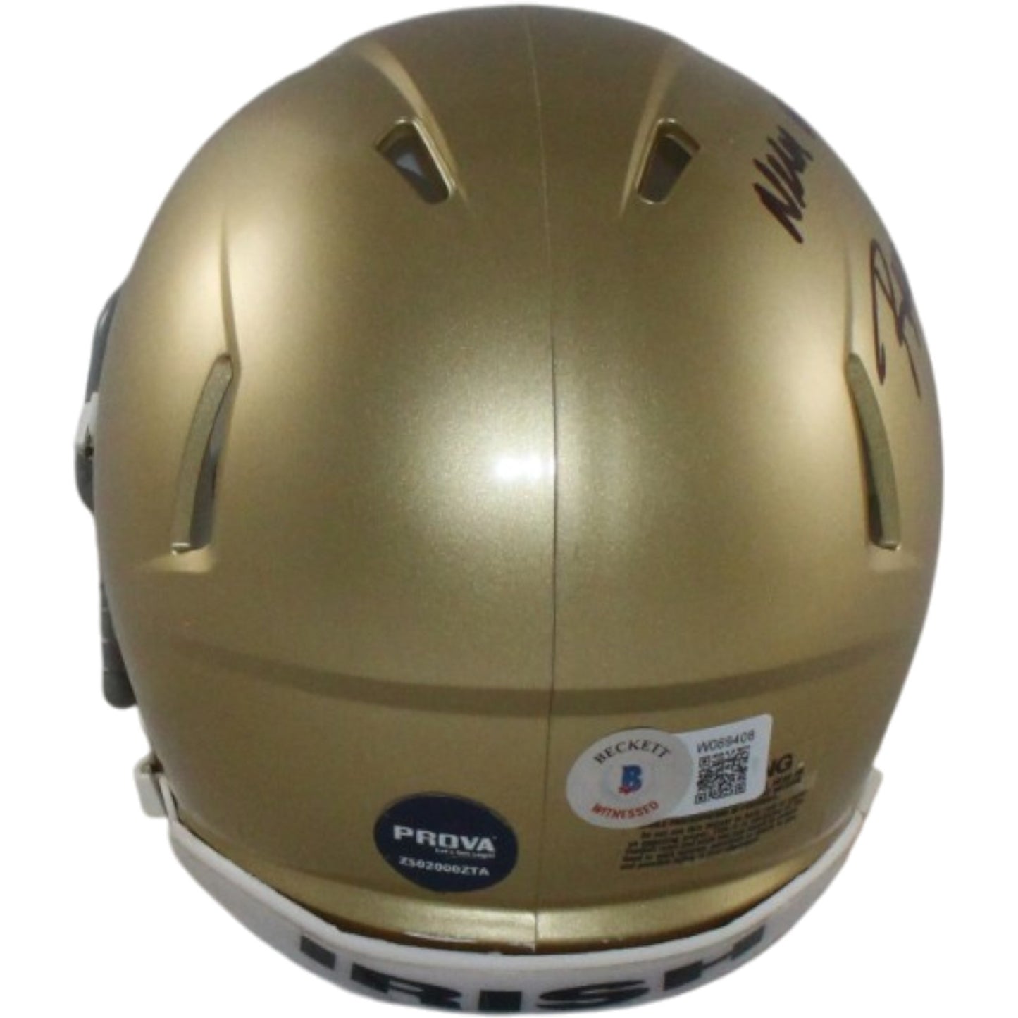 Sean Astin & Rudy Ruettiger Signed Notre Dame Mini Helmet