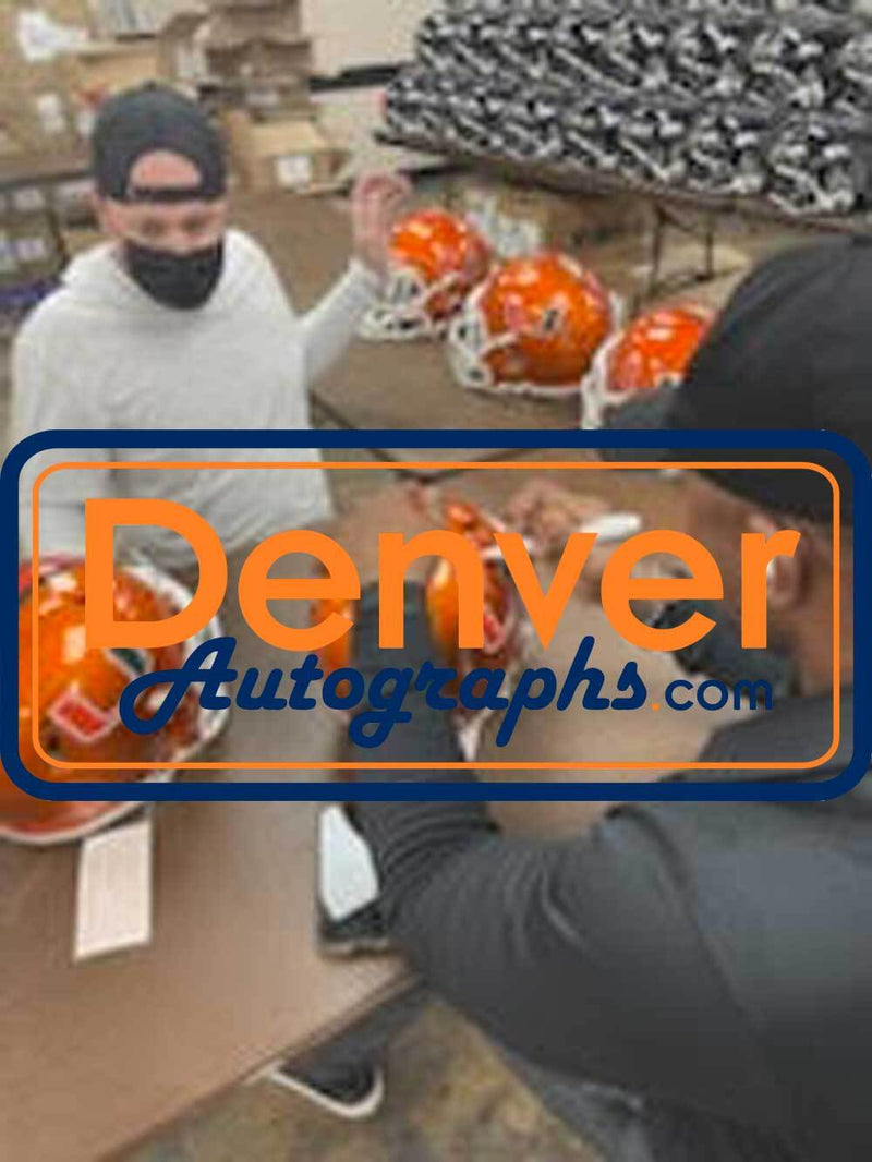 Ray Lewis Signed Miami Hurricanes Authentic Flash Speed Helmet Beckett