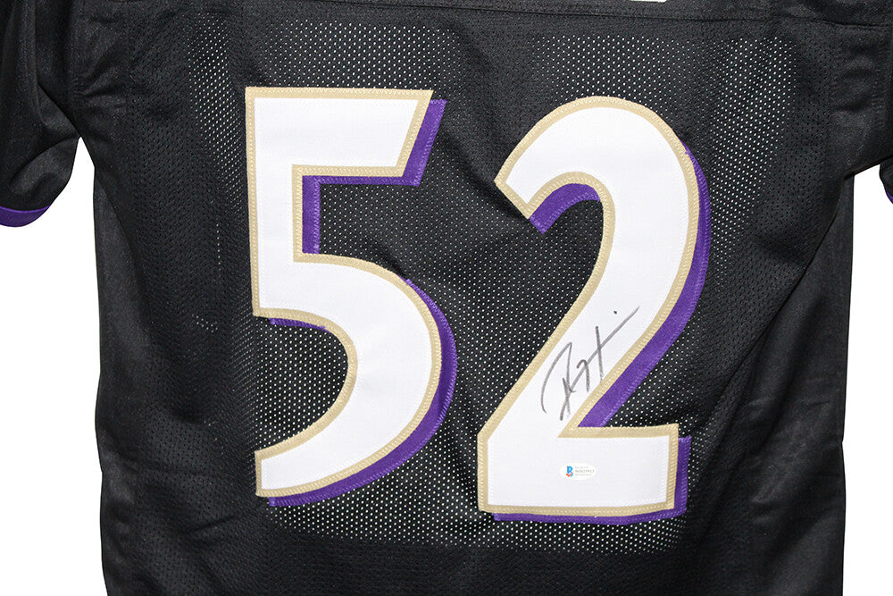 Ray Lewis Autographed Baltimore Ravens Custom Pro Style Jersey (Black)