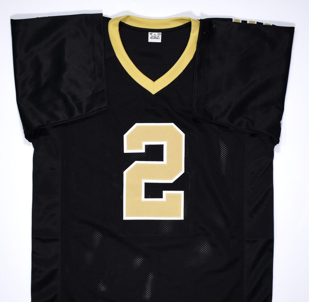Aaron Brooks Autographed Black Custom Football Jersey