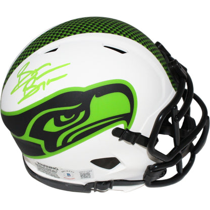 Brian Bosworth Signed Seattle Seahawks Lunar Mini Helmet (Beckett)