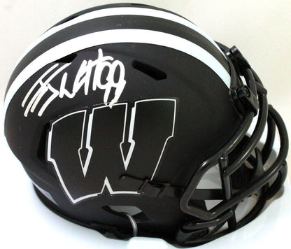 JJ Watt Autographed Wisconsin Badgers Eclipse Speed Mini Helmet