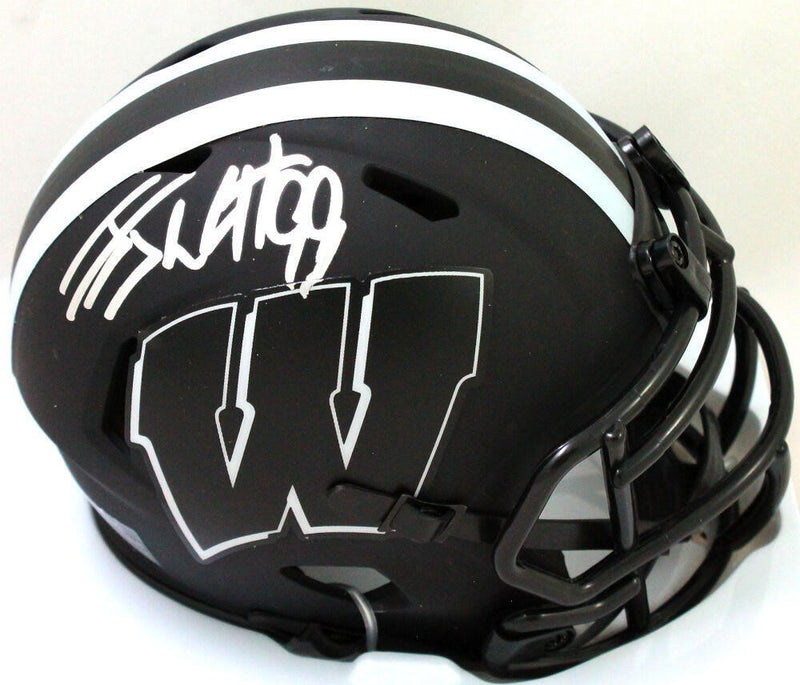 JJ Watt Autographed Wisconsin Badgers Eclipse Speed Mini Helmet