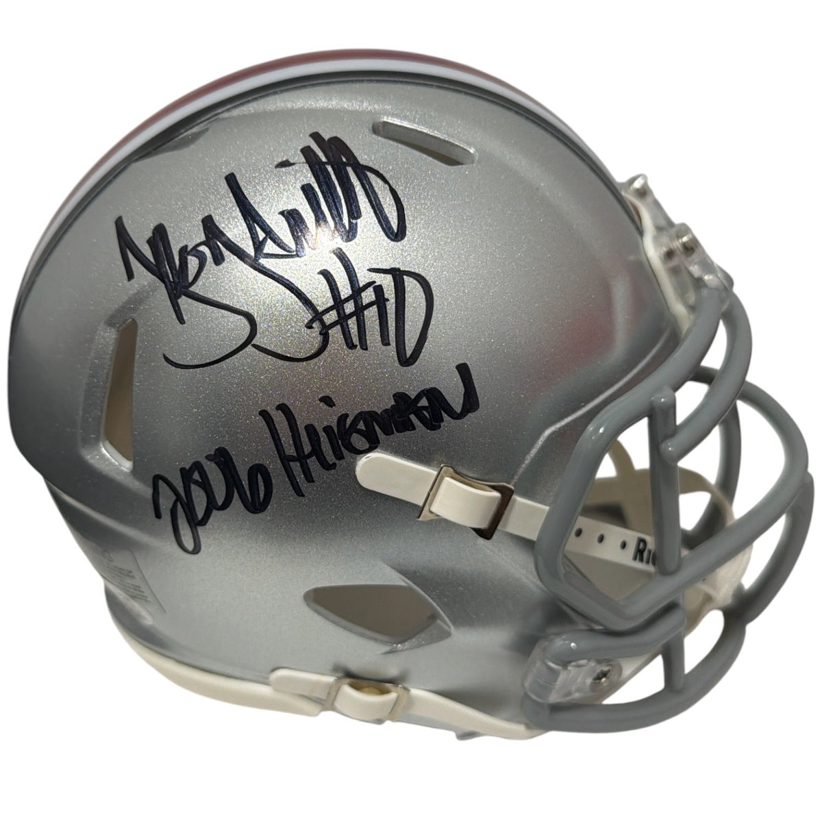 Troy Smith Signed Ohio State Buckeyes Mini Helmet - 2006 Heisman