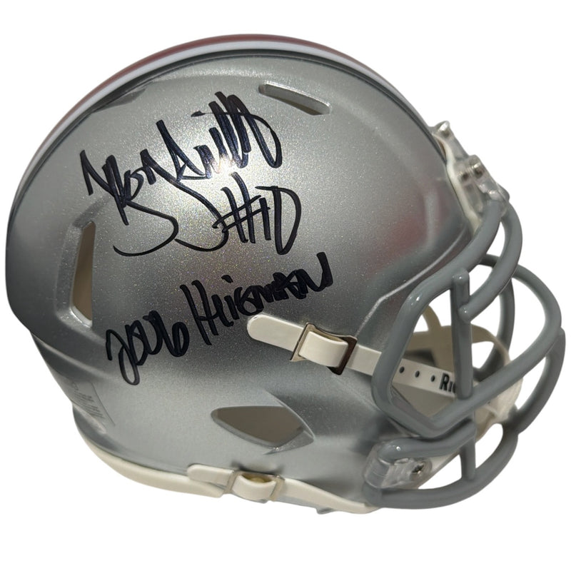 Troy Smith Signed Ohio State Buckeyes Mini Helmet - 2006 Heisman