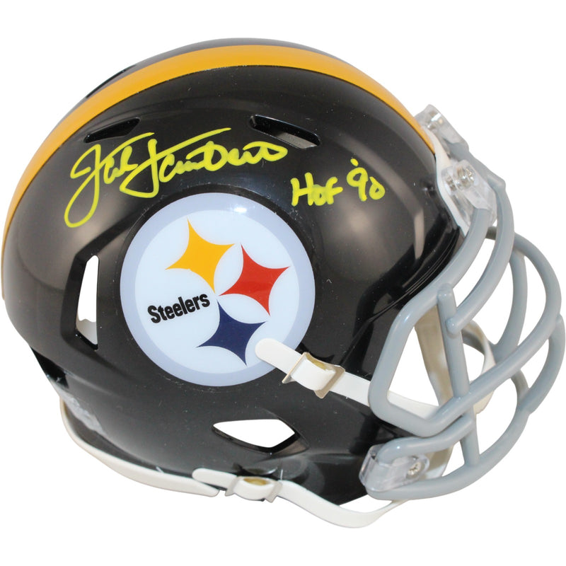 Jack Lambert Signed Pittsburgh Steelers Throwback Mini Helmet (HOF)