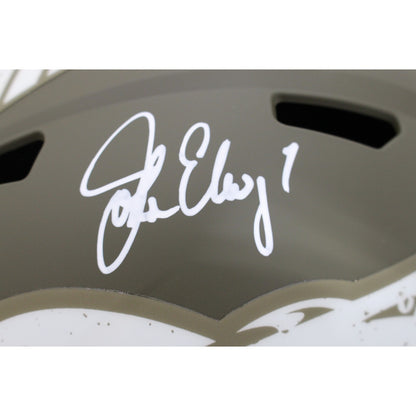 John Elway Signed Denver Broncos 2022 Salute to Service Full Size Helmet