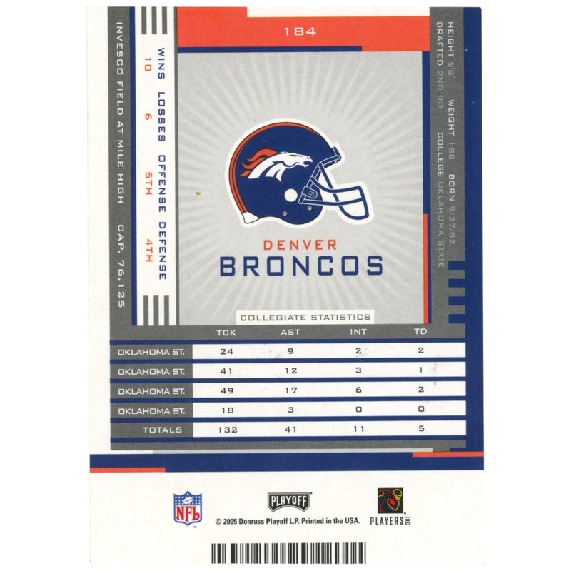 Darrent Williams Autographed Denver Broncos 2005 Playoff Contenders Card