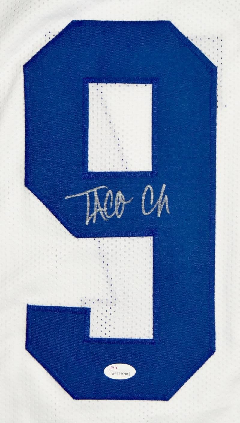 Taco Charlton Signed White Custom Football Jersey