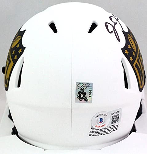 Josh Jacobs Signed NFL Shield Lunar Mini Helmet (Las Vegas Raiders)