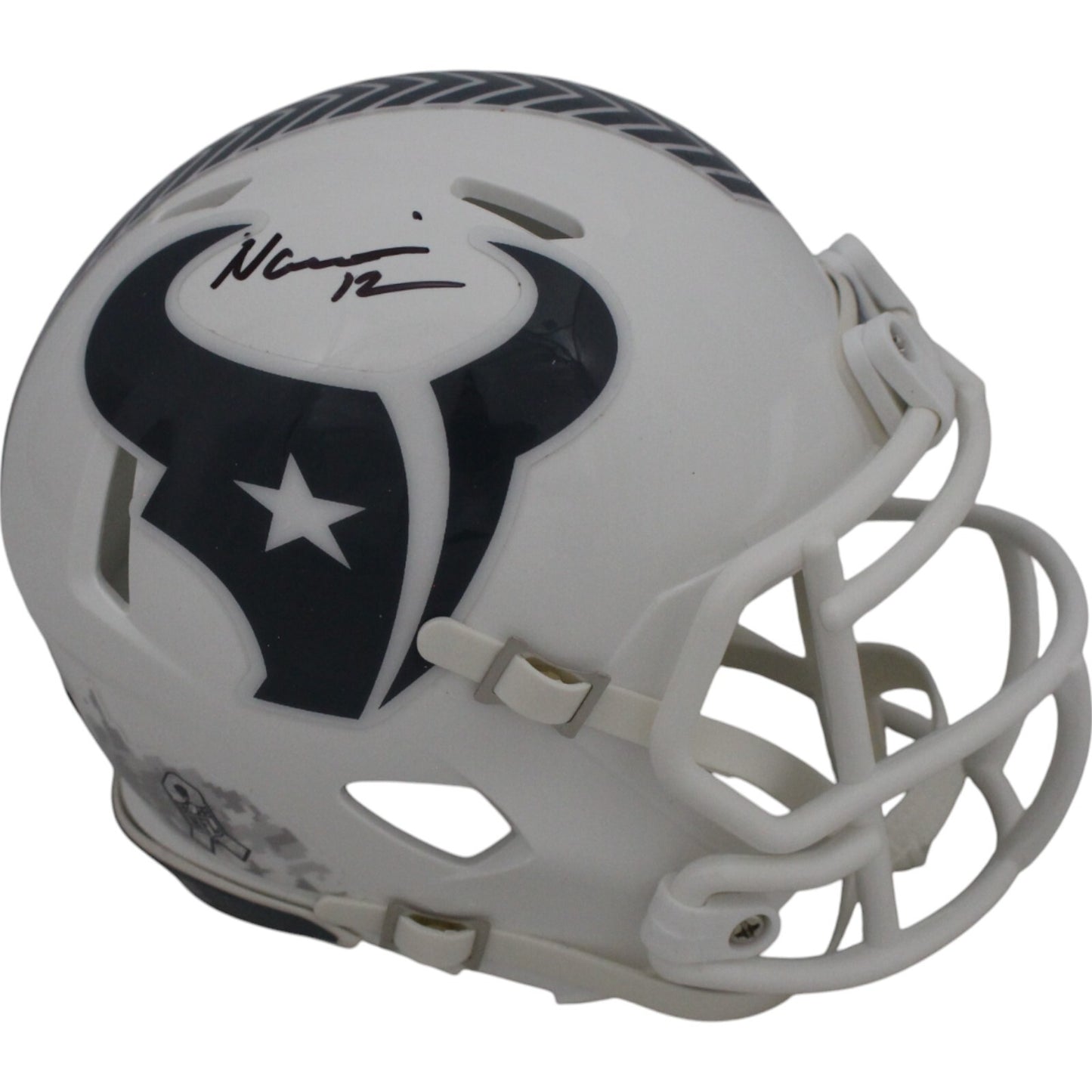 Nico Collins Signed Houston Texans 2024 Salute to Service Mini Helmet (Beckett)