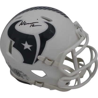 Nico Collins Signed Houston Texans 2024 Salute to Service Mini Helmet (Beckett)