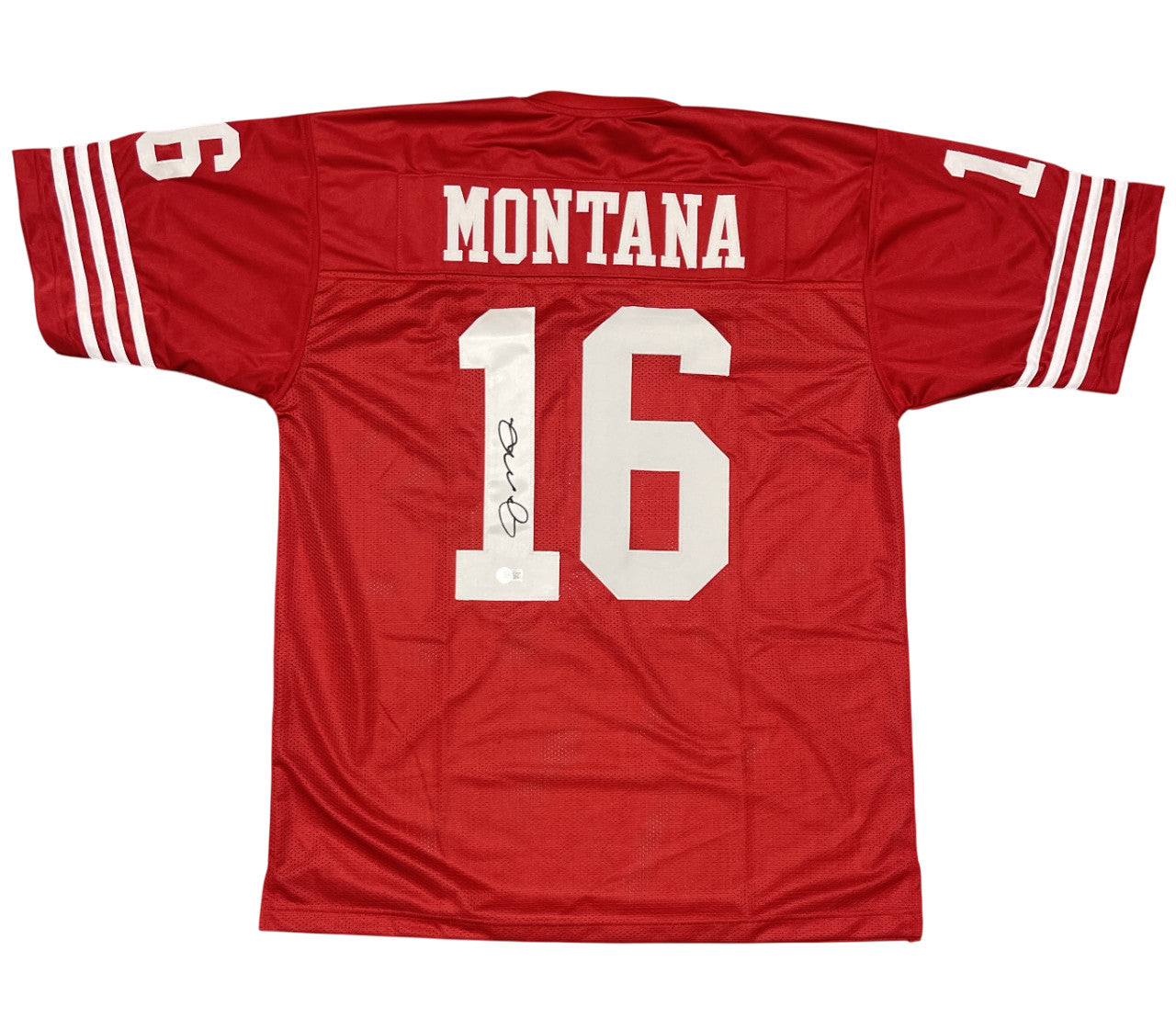 Joe Montana San Francisco 49ers Signed Custom Red Football Jersey