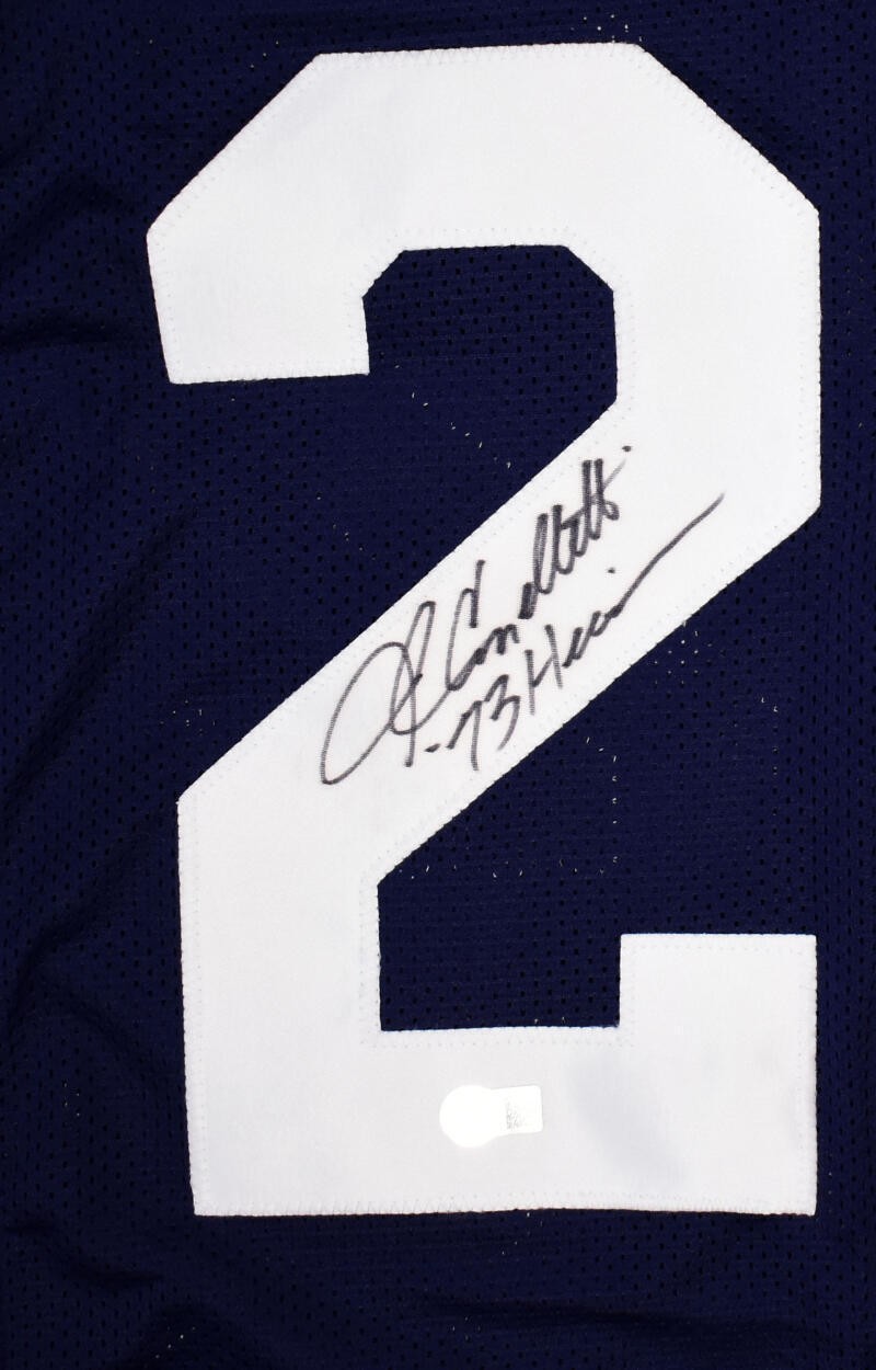 John Cappelletti Signed Blue Penn State Style Jersey with '73 Heisman' Inscription