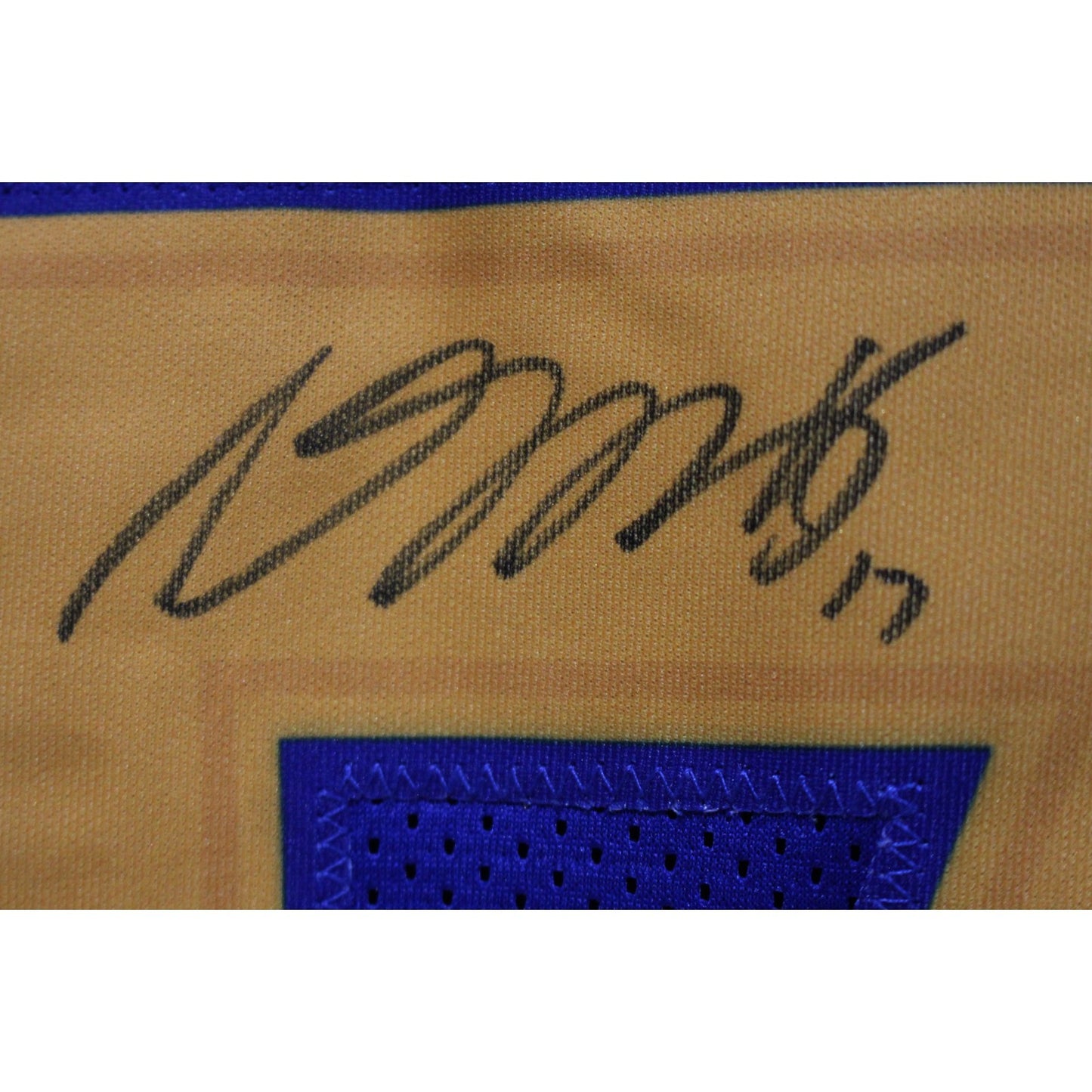 Davante Adams Autographed Pro Style Blue Jersey (Beckett Witnessed)