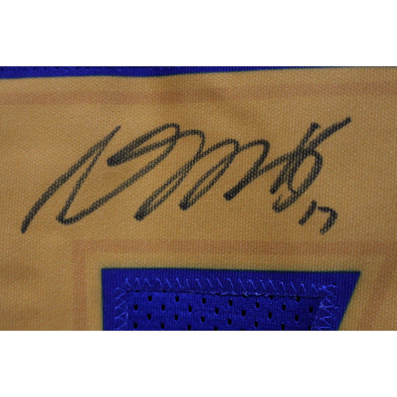Davante Adams Autographed Pro Style Blue Jersey (Beckett Witnessed)