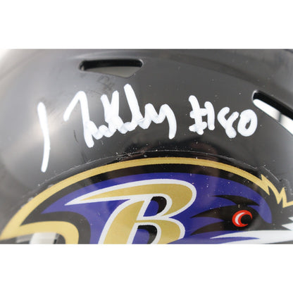 Isiah Likely Baltimore Ravens Autographed Mini Helmet