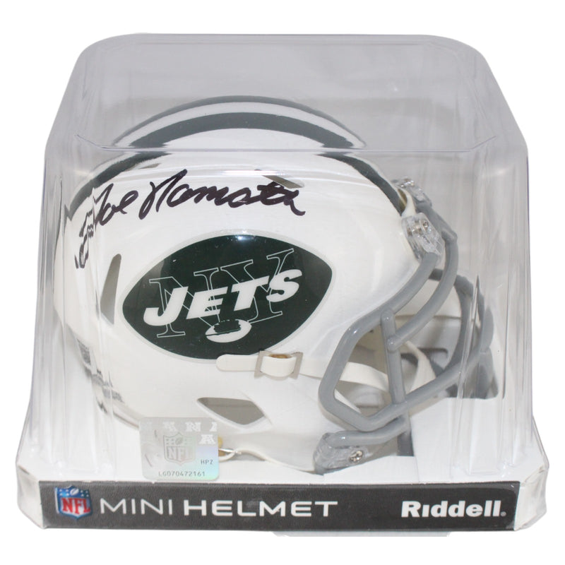 Joe Namath Autographed New York Jets Throwback Mini Helmet (Beckett)