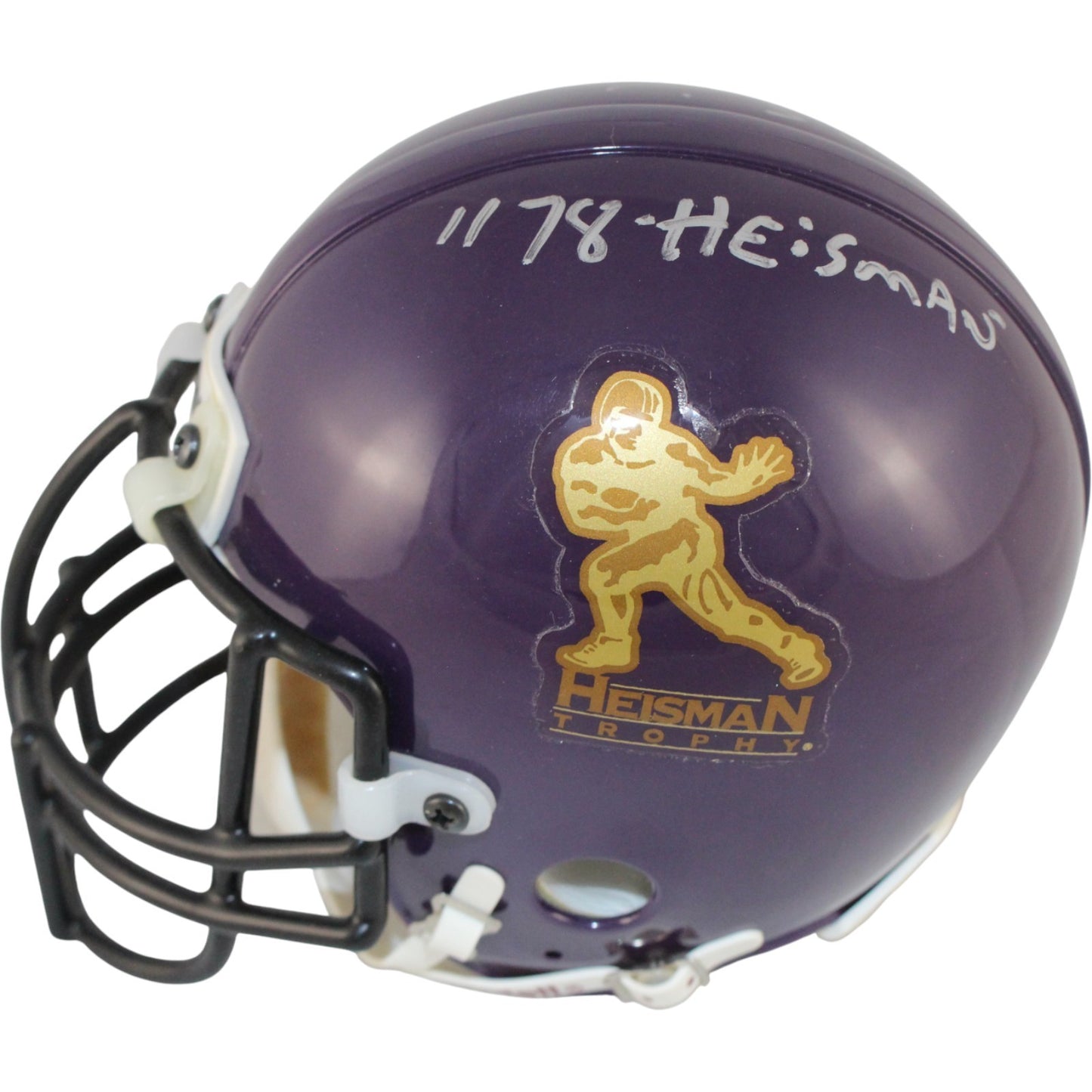 Billy Simms Signed Heisman Purple Mini Helmet (BAS COA)