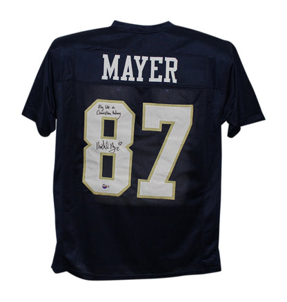 Michael Mayer Signed Notre Dame Style Jersey - Play Like A Champion Inscription