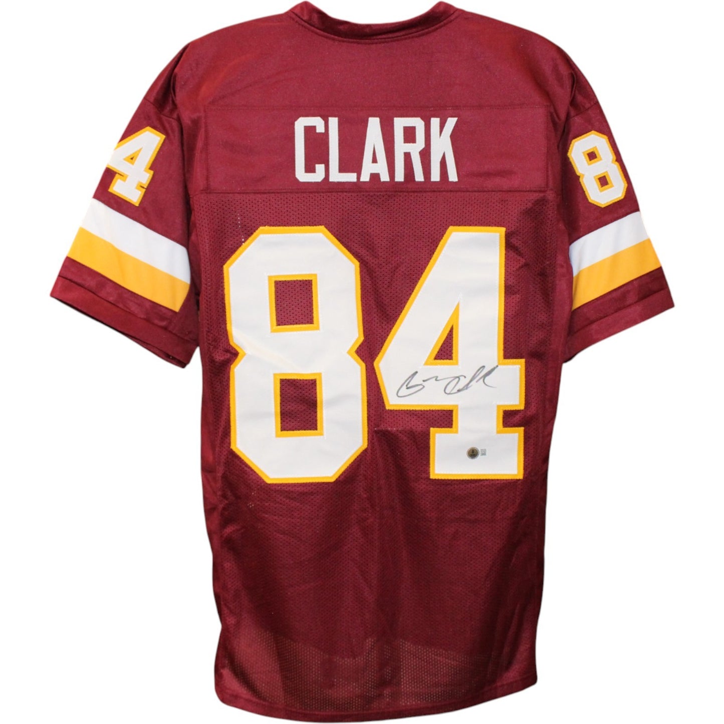 Gary Clark Autographed Red Custom Football Jersey (Beckett)