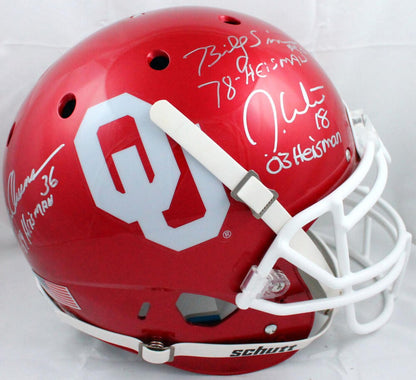 Jason White, Steve Owens & Billy Sims Signed Oklahoma Sooners Authentic Helmet