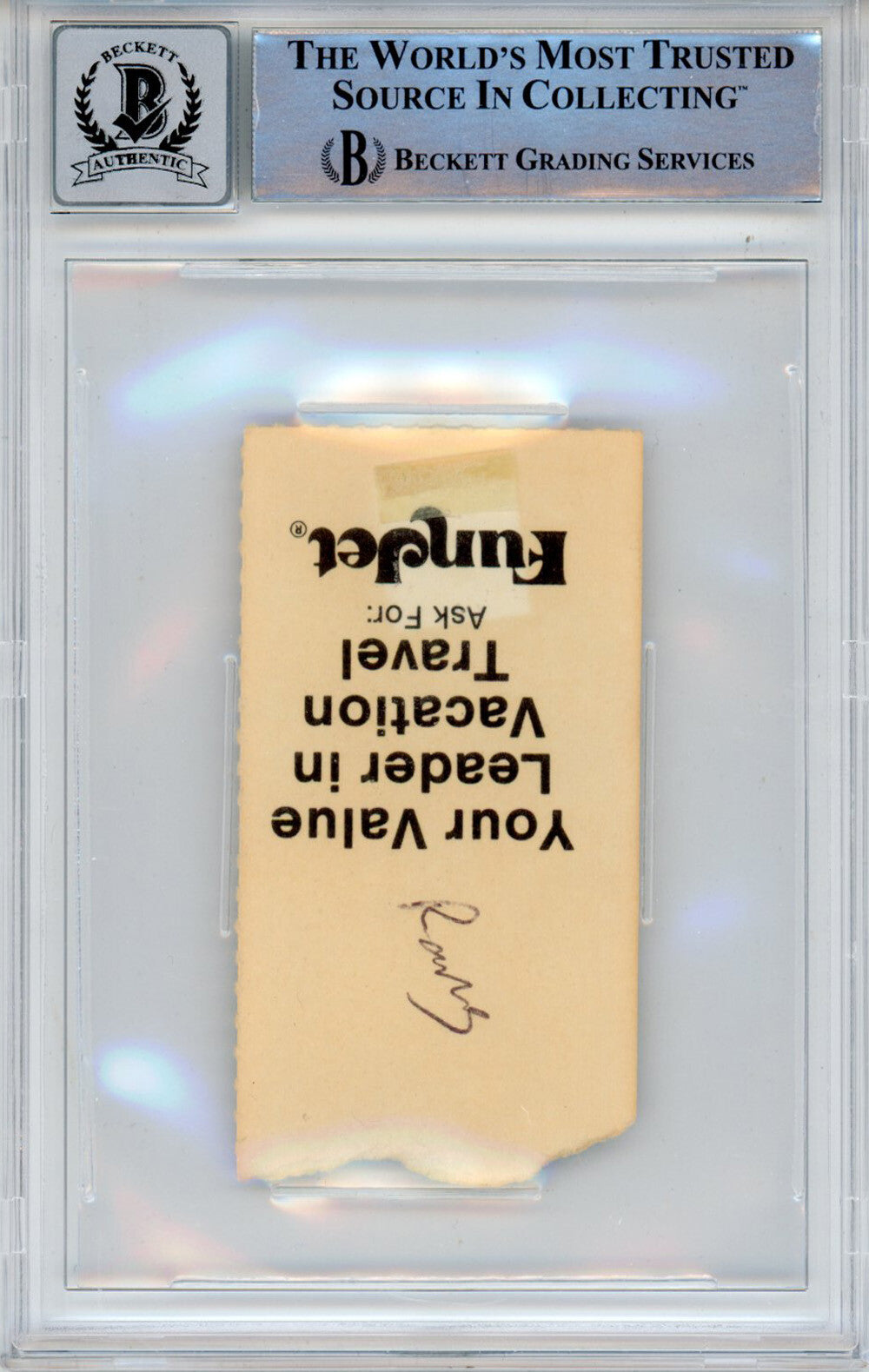 Eric Dickerson Signed Ticket Stub 1983 Rams vs Packers BAS Slabbed