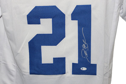 Deion Sanders Autographed Pro Style Custom White Football Jersey (BAS)